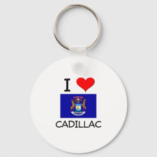Porte-clés J'aime Cadillac Michigan