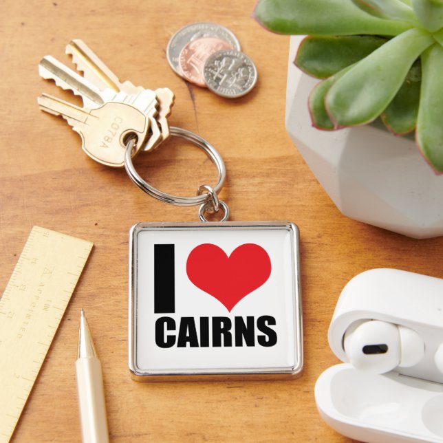 Porte-clés J'aime Cairns (Bureau)