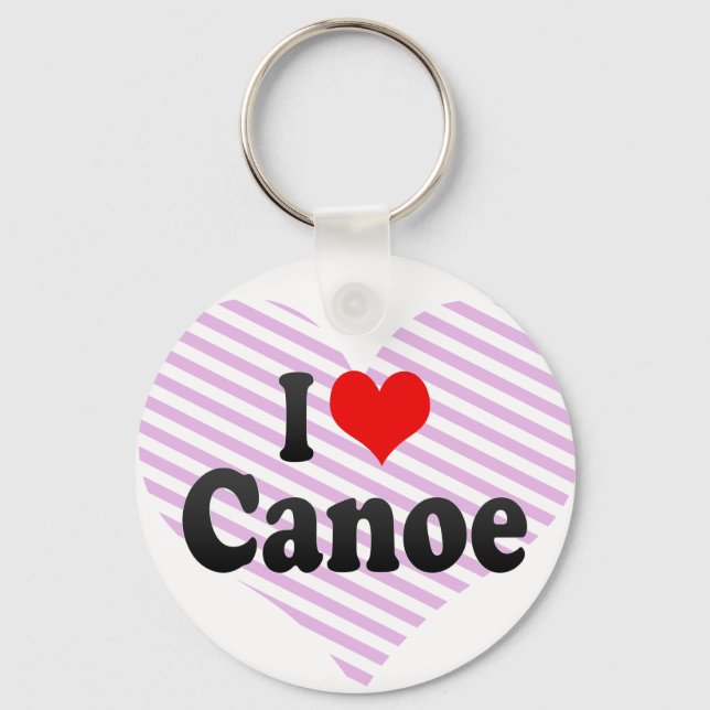 Porte-clés J'aime Canoe (Recto)