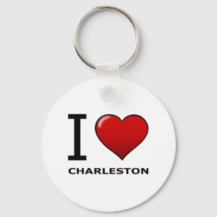 PORTE-CLÉS J'AIME CHARLESTON, SC - CAROLINE DU SUD