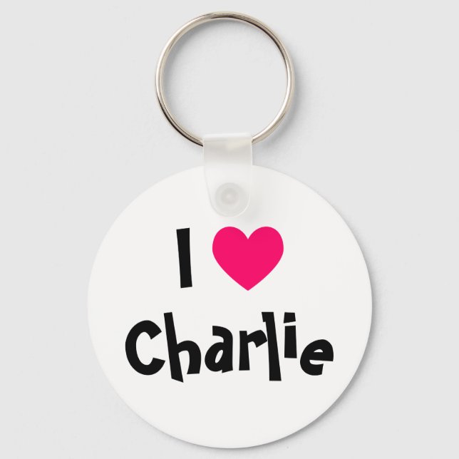 Porte-clés J'aime Charlie (Recto)