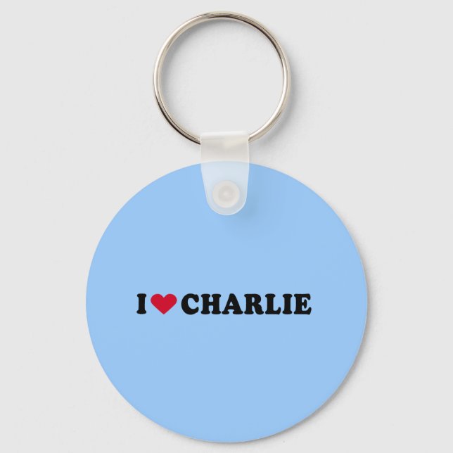PORTE-CLÉS J'AIME CHARLIE (Recto)