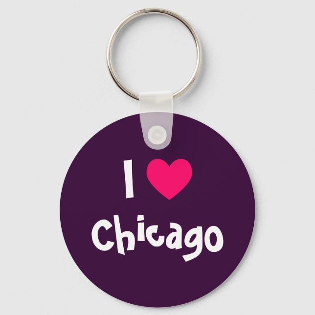 Porte-clés J'aime Chicago (Recto)
