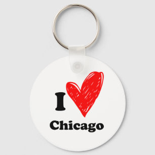 Porte-clés J'aime Chicago