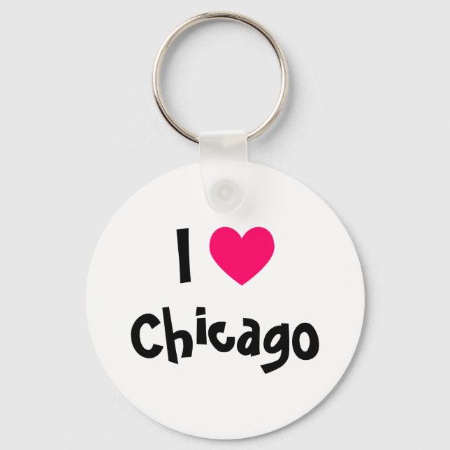 Porte-clés J'aime Chicago (Recto)