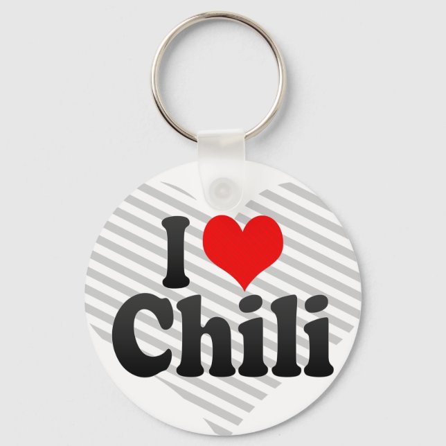 Porte-clés J'aime Chili (Recto)