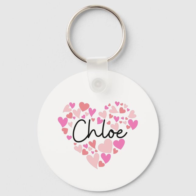 Porte-clés J'aime Chloe (Recto)