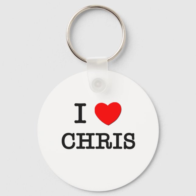 Porte-clés J'aime Chris (Recto)