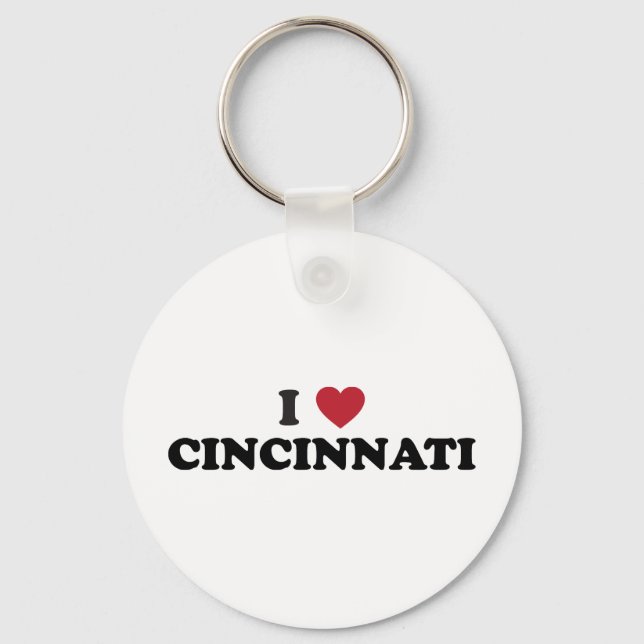 Porte-clés J'aime Cincinnati Ohio (Recto)