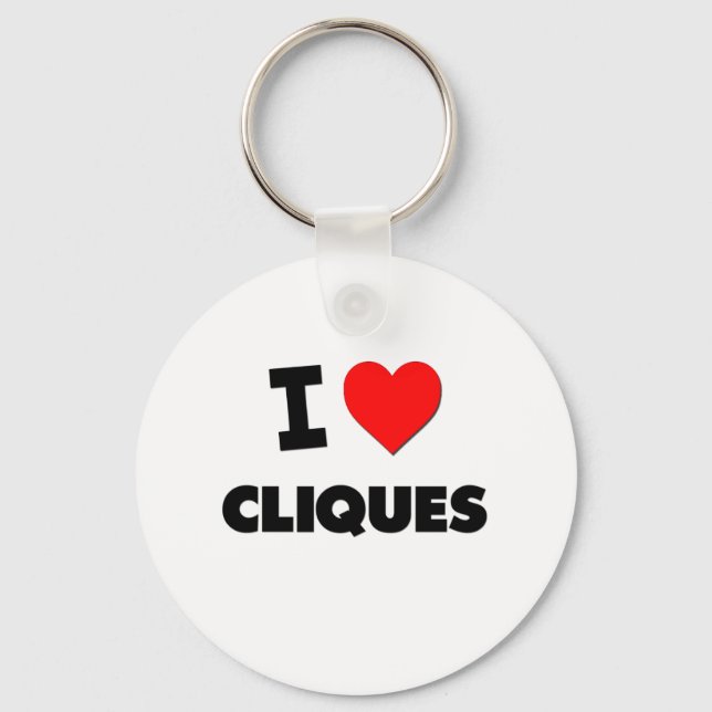 Porte-clés J'aime Cliques (Recto)