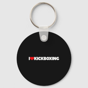 Porte-clés J'aime (cœur) le kickboxing