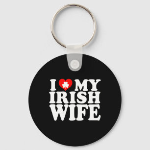 Porte-clés J'aime cœur ma femme irlandaise St Patricks Day