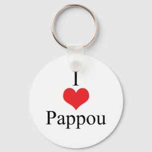 Porte-clés J'aime (coeur) Pappou