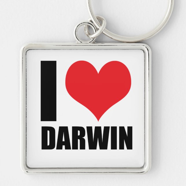 Porte-clés J'aime Darwin (Devant)