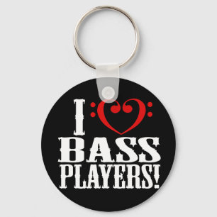 Porte-clés J'aime des bassistes !