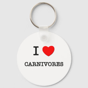 Porte-clés J'aime des CARNIVORES
