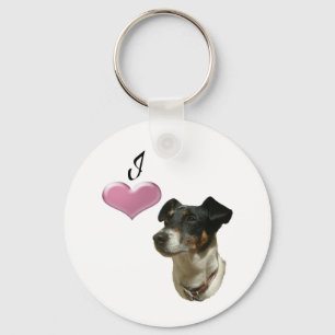 Porte-clés J'aime des chiens de Jack Russell