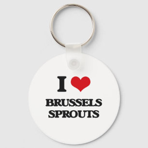 Porte-clés J'aime des choux de bruxelles