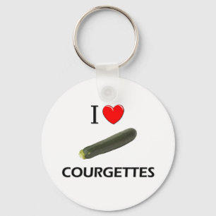 Porte-clés J'aime des courgettes