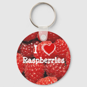 Porte-clés J'aime des framboises