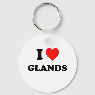 Porte-clés J'aime des glandes