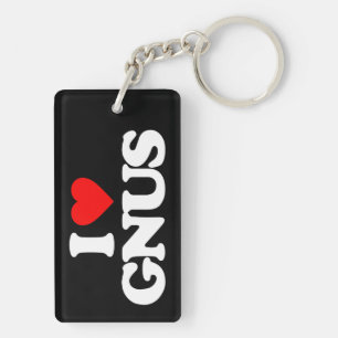 PORTE-CLÉS J'AIME DES GNOUS