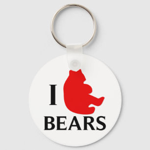 Porte-clés J'aime des ours