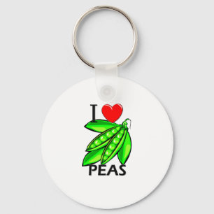 Porte-clés J'aime des pois