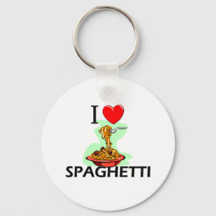 Porte-clés J'aime des spaghetti