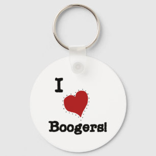 Porte-clés J'aime des T-shirts et des cadeaux de Boogers
