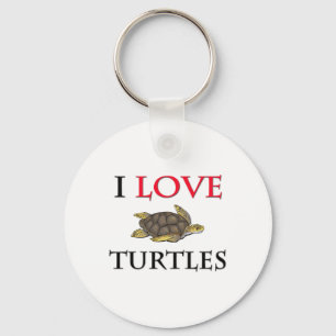 Porte-clés J'aime des tortues