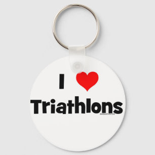 Porte-clés J'aime des triathlons