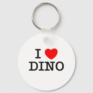 Porte-clés J'aime Dino