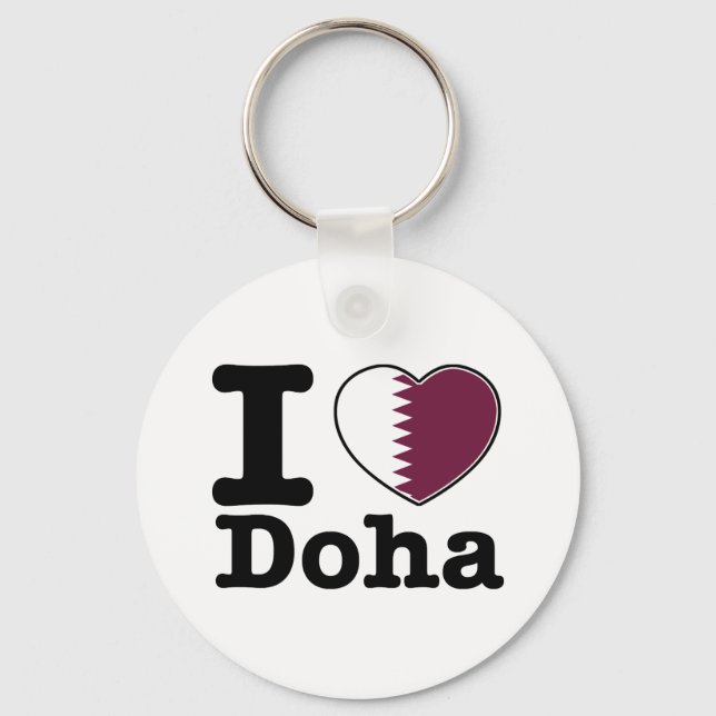 Porte-clés J'aime Doha (Recto)