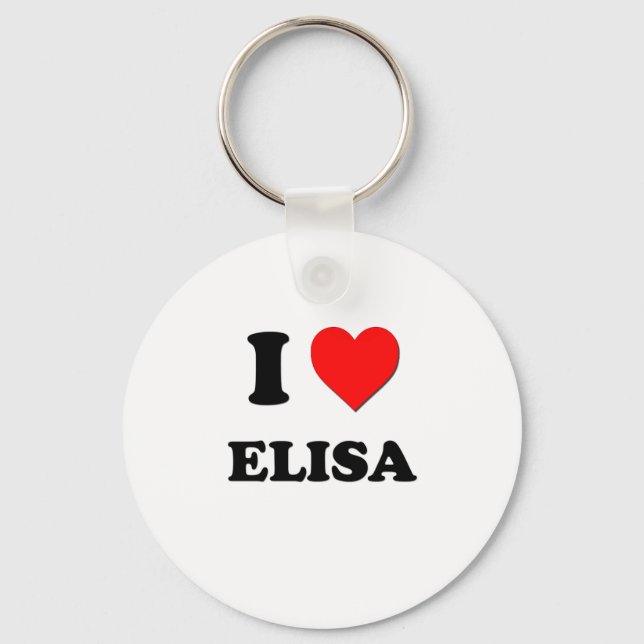 Porte-clés J'aime Elisa (Recto)
