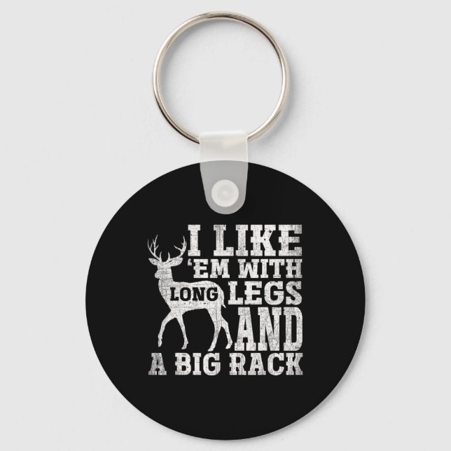Porte-clés J'Aime Em Avec De Longues Jambes Et Un Grand Cerf  (Recto)