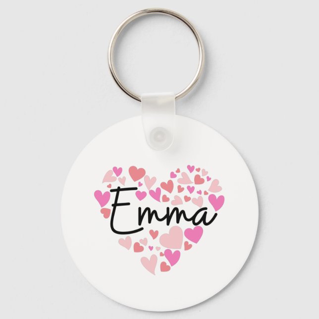 Porte-clés J'aime Emma (Recto)