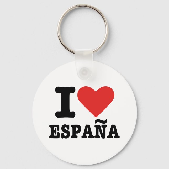 Porte-clés J'aime España - Espagne (Recto)