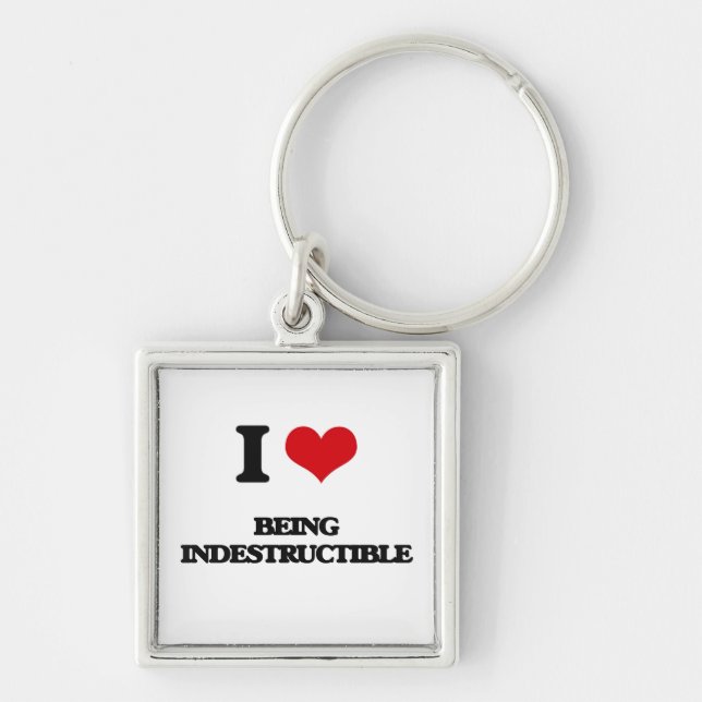 Porte-clés J'aime être indestructible (Devant)