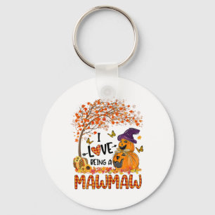 Porte-clés J'Aime Être Un Citrouille Automne Mawmaw Halloween