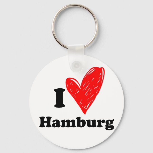 Porte-clés J'aime Hambourg (Recto)