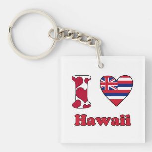 Porte-clés J'aime Hawaii