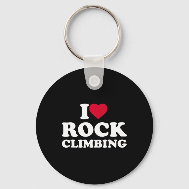 Porte-clés J'aime Heart Escalade Amoureux Grimpeur Boulderin (Recto)