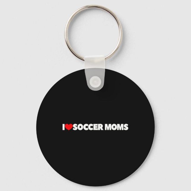 Porte-clés J'aime (heart) les mamans de foot  (Recto)