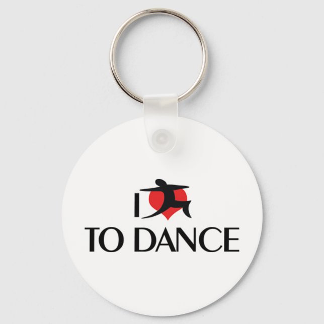 Porte-clés J'aime Heart To Dance - Ballet Tango Valse Amant (Recto)