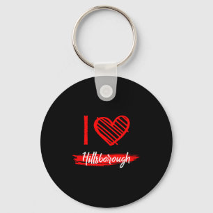 Porte-clés J'aime Hillsborough J'adore Hillsborough