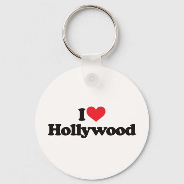 Porte-clés J'aime Hollywood (Recto)