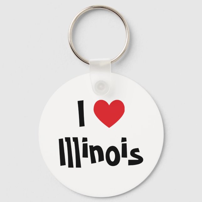 Porte-clés J'aime Illinois (Recto)