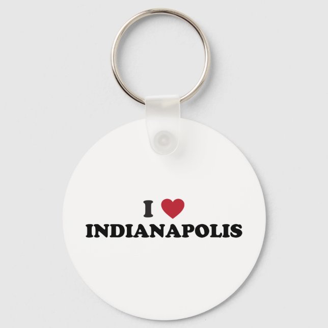 Porte-clés J'aime Indianapolis (Recto)