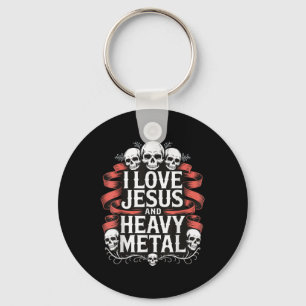 Porte-clés J'aime Jésus et le heavy metal _7